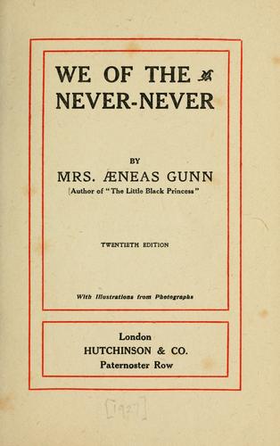 We of the Never-Never cover