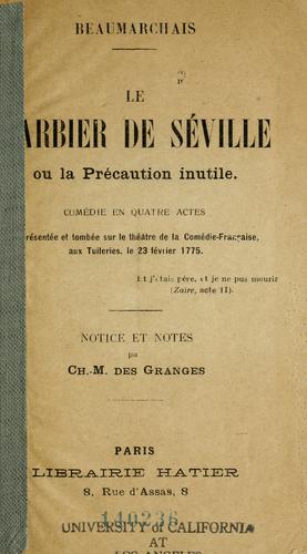 Le barbier de Séville cover