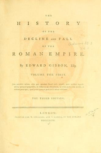 History of the Decline and Fall of the Roman Empire Complete and Unabridged cover
