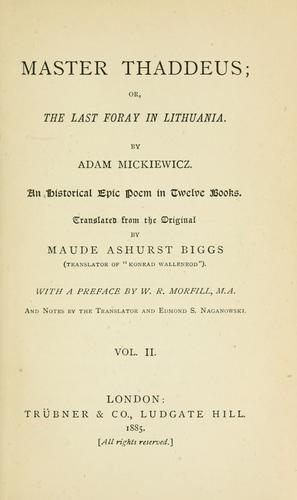 Master Thaddeus cover