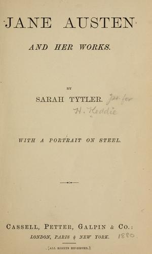 Jane Austen and her works cover