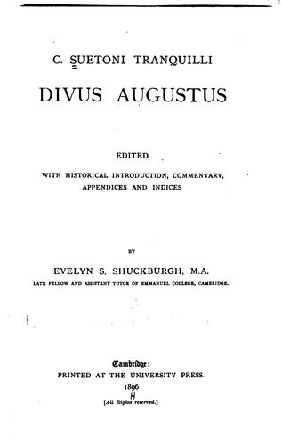 Divus Augustus cover