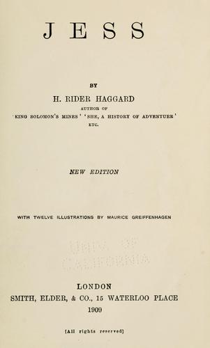 Jess, a novel cover