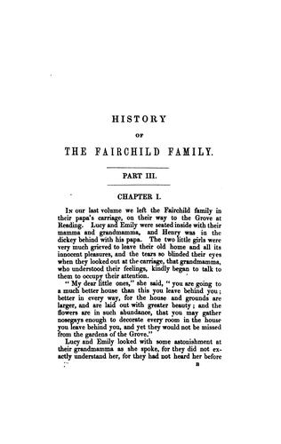 The history of the Fairchid family, or the child's manual cover
