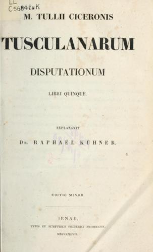 Tusculanae disputationes cover