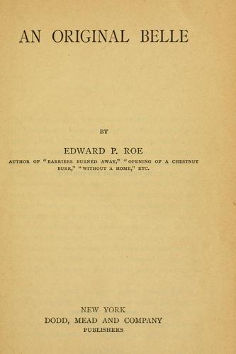 An Original Belle cover
