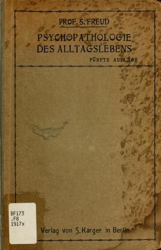 Zur Psychopathologie Des Alltagslebens (The Psychopathology of Everyday Life) cover