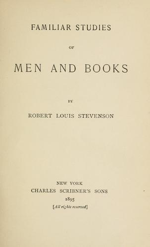 Familiar Studies of Men and Books cover