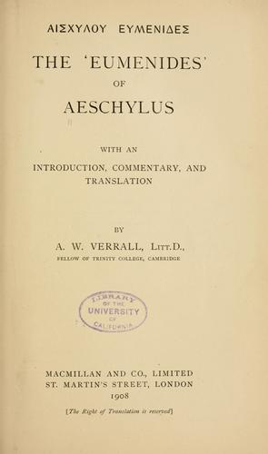 Eumenides cover