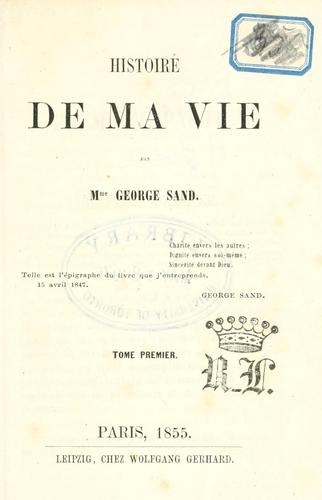Histoire de ma vie cover