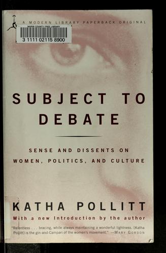 Subject to Debate cover