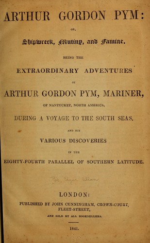 The Narrative of Arthur Gordon Pym cover