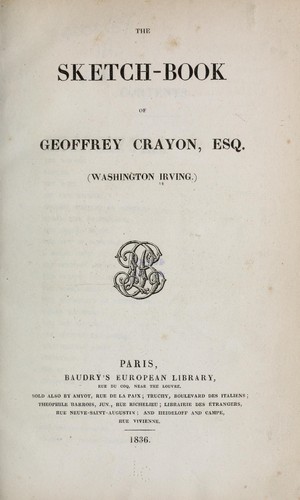 The sketch-book of Geoffrey Crayon, Esq cover