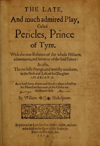 Pericles cover