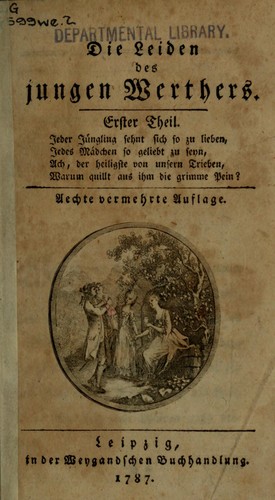 Die Leiden Des Jungen Werthers cover