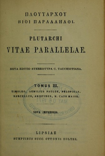 Vitae parallelae cover