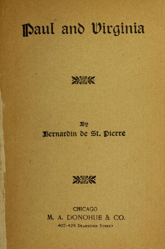 Paul and Virginia cover