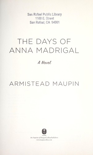 The days of Anna Madrigal cover