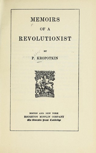 Memoirs of a Revolutionist cover