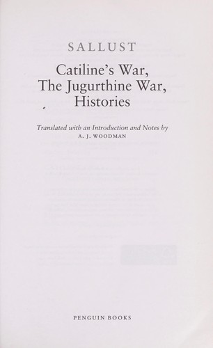 Catiline's War, the Jugurthine War, Histories cover