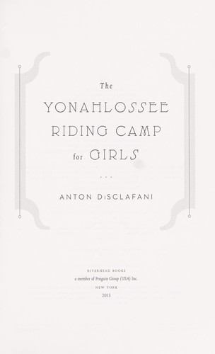 The Yonahlossee Riding Camp for Girls cover