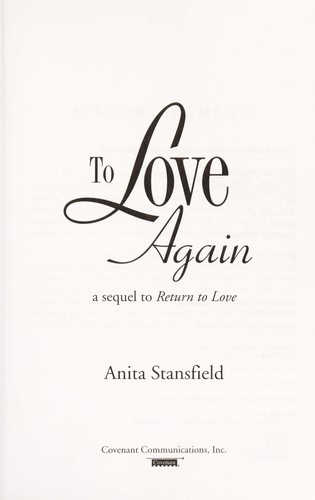 To love again cover