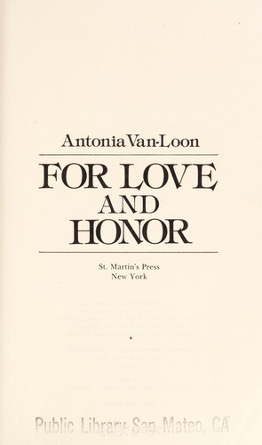 For love and honor cover