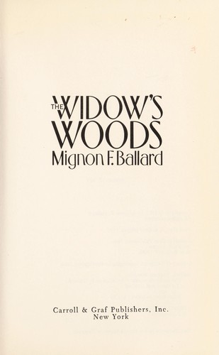 The widow's woods cover