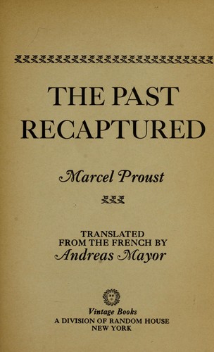The Past Recaptured cover