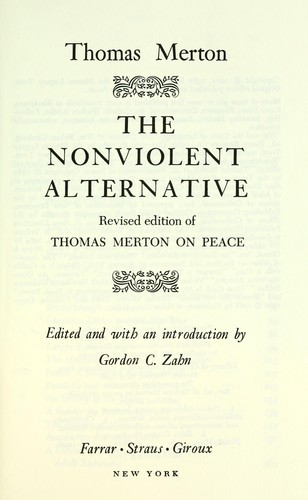 The nonviolent alternative cover
