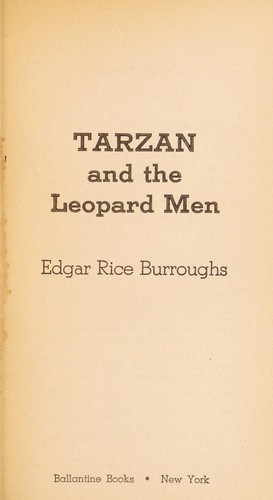 Tarzan and the Leopard Men cover