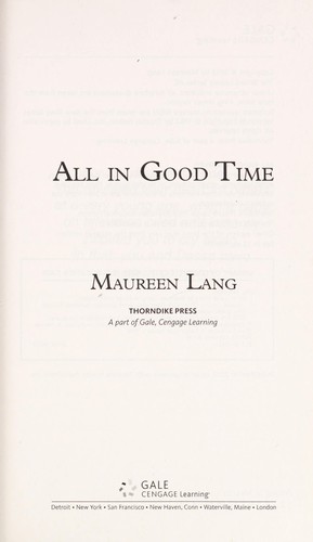 All in good time cover