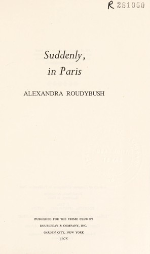 Suddenly, in Paris cover