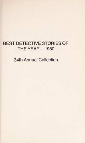 Best Detective Stories 1980 cover