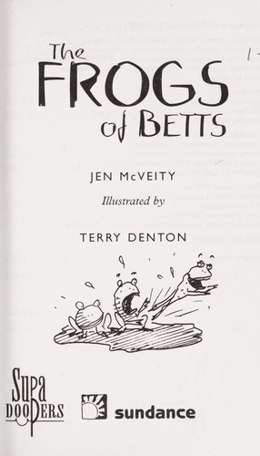 The frogs of Betts cover