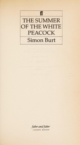 The summer of the white peacock cover