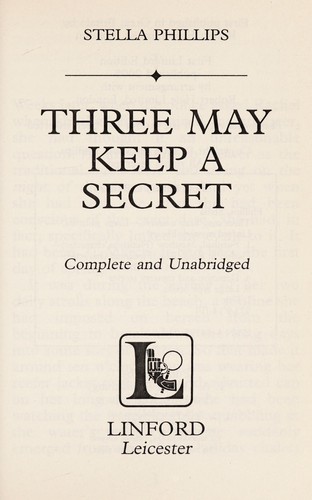 Three May Keep a Secret cover