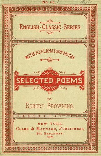 The Complete Works of Robert Browning Volume XVI cover
