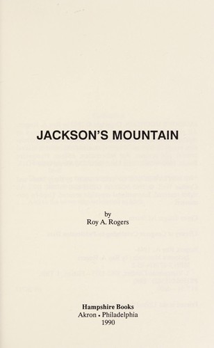Jackson's Mountain cover