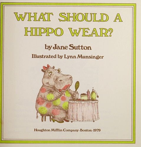 What should a Hippo wear? cover