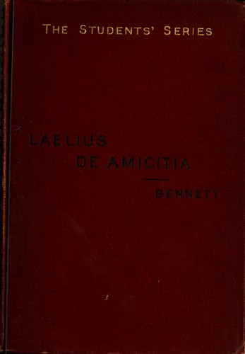 Laelius de amicitia cover