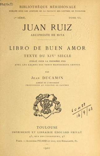 Libro de buen amor cover