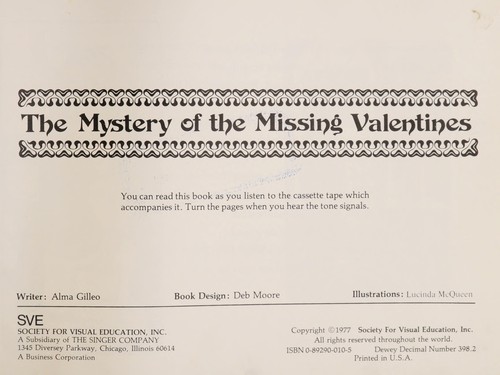 The mystery of the missing valentines cover