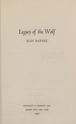 Legacy of the wolf cover