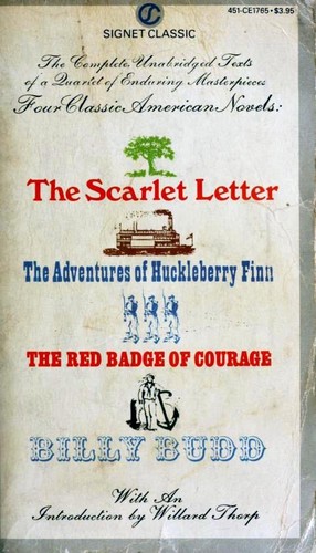 Adventures of Huckleberry Finn / Billy Budd / Red Badge of Courage / Scarlet Letter cover